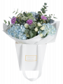 Secret Garden - Hand Bouquet - V-Shaped 37x35cm white mdf Shopping bag